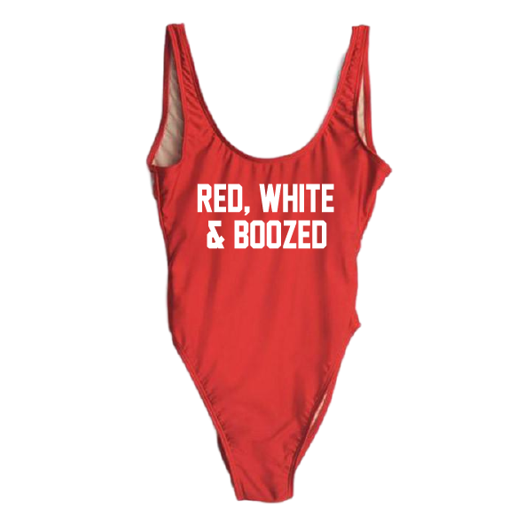RAVESUITS Classic One Piece XS / Red Red, White & Boozed One Piece [4TH OF JULY]