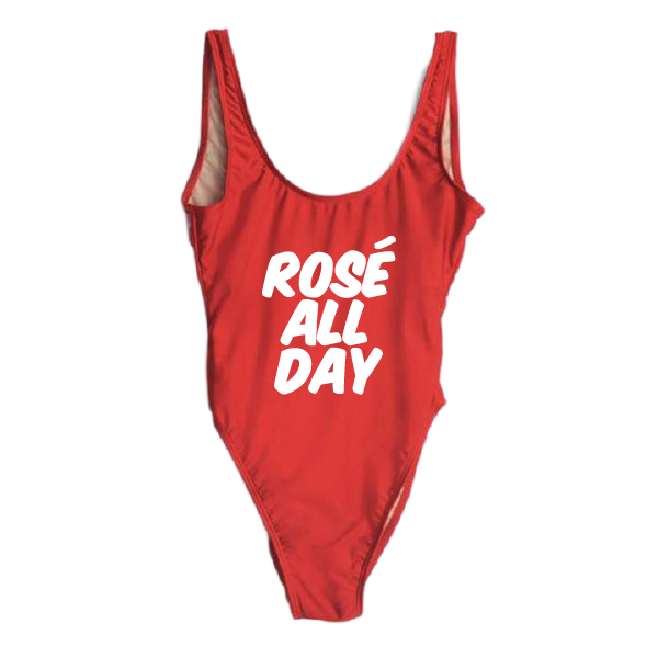 RAVESUITS Classic One Piece XS / Red Rosé All Day One Piece