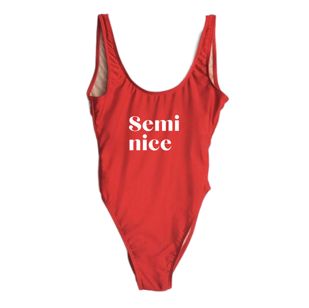 RAVESUITS XS / Red Semi Nice One Piece