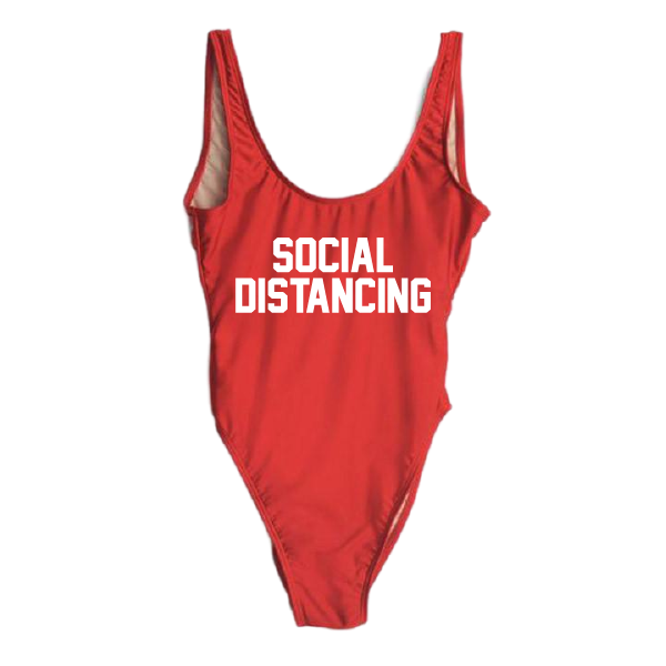 RAVESUITS Classic One Piece XS / Red Social Distancing