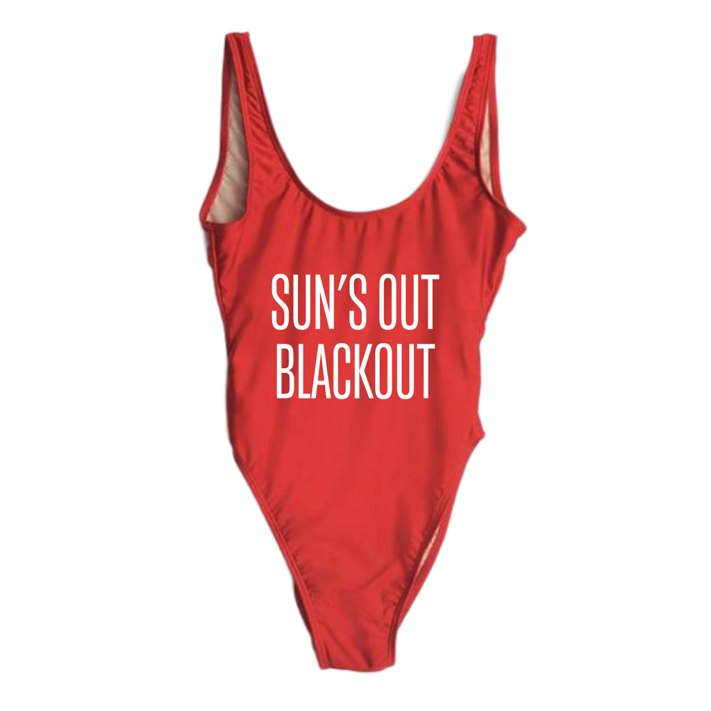 RAVESUITS Classic One Piece XS / Red Sun's Out Blackout One Piece