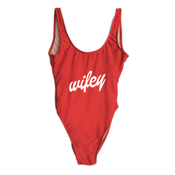 RAVESUITS Classic One Piece XS / Red Wifey [Dollie Font] One Piece