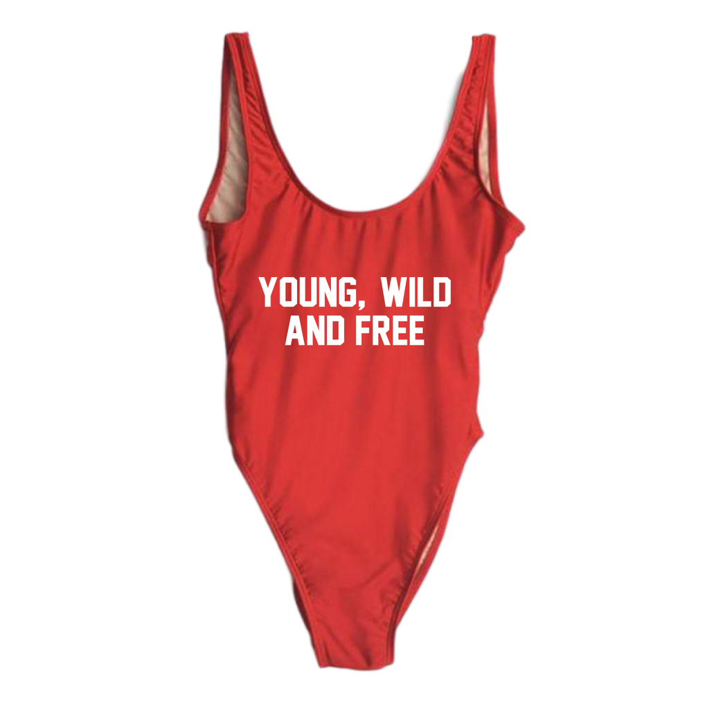 RAVESUITS Classic One Piece XS / Red Young. Wild And Free One Piece [4TH OF JULY]