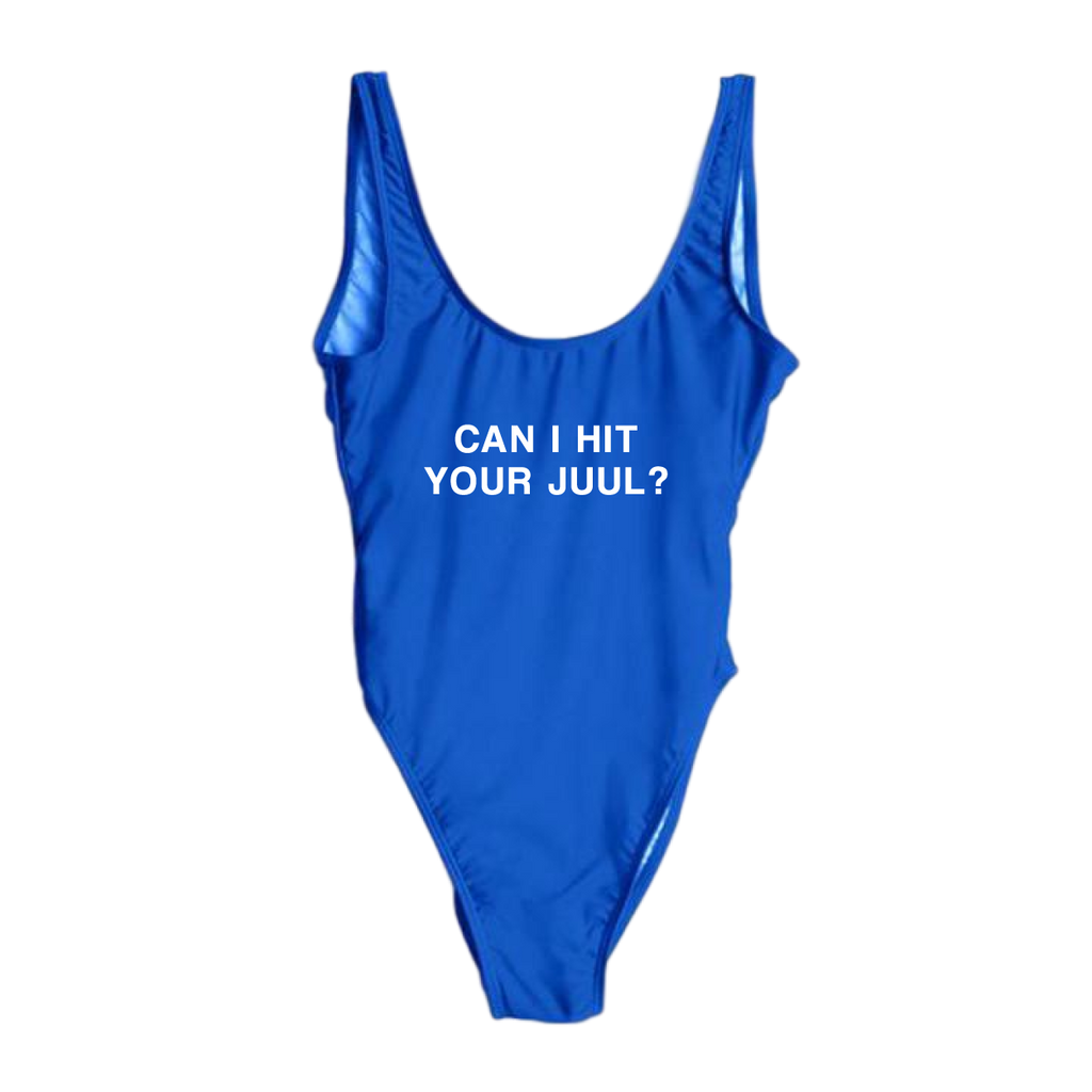 RAVESUITS XS / Royal Blue Can I Hit Your Juul One Piece
