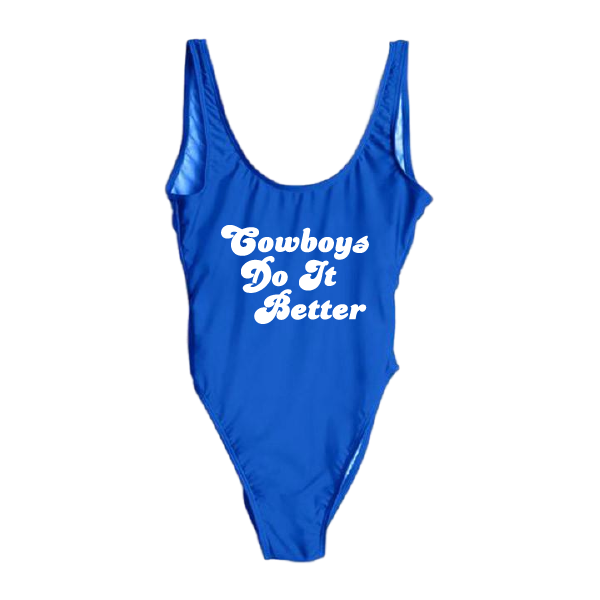 RAVESUITS Classic One Piece XS / Royal Blue Cowboys Do It Better One Piece