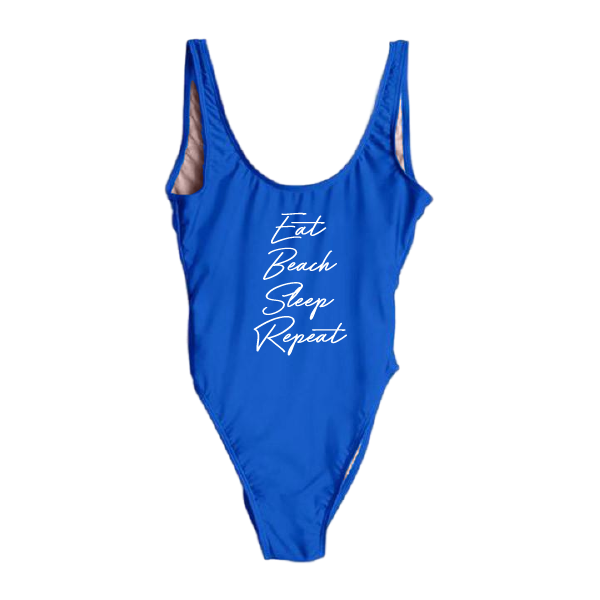 RAVESUITS Classic One Piece XS / Royal Blue Eat Beach Sleep Repeat