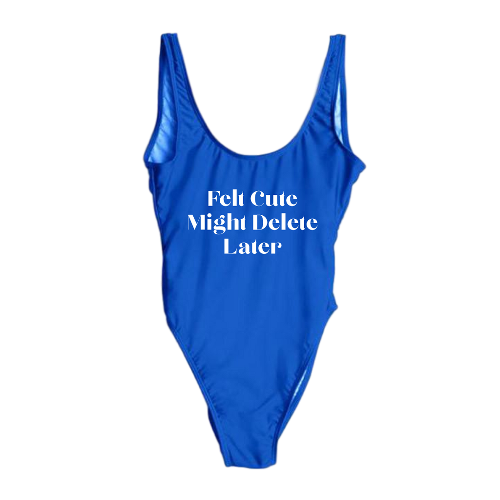RAVESUITS Classic One Piece XS / Royal Blue Felt Cute Might Delete Later One Piece