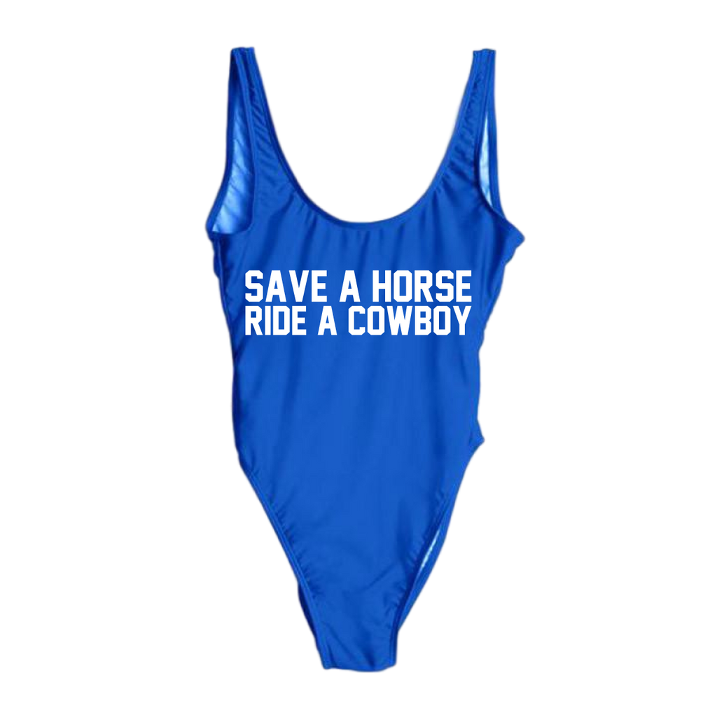 RAVESUITS XS / Royal Blue Save a Horse One Piece