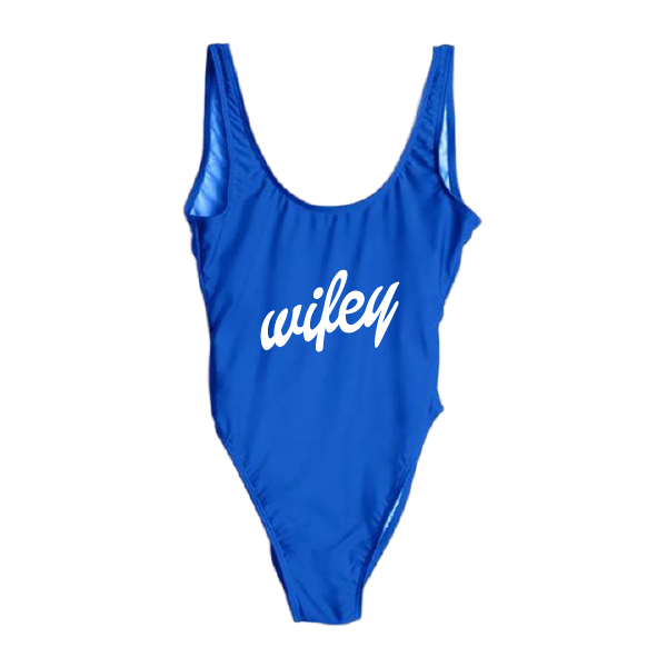 RAVESUITS Classic One Piece XS / Royal Blue Wifey [Dollie Font] One Piece