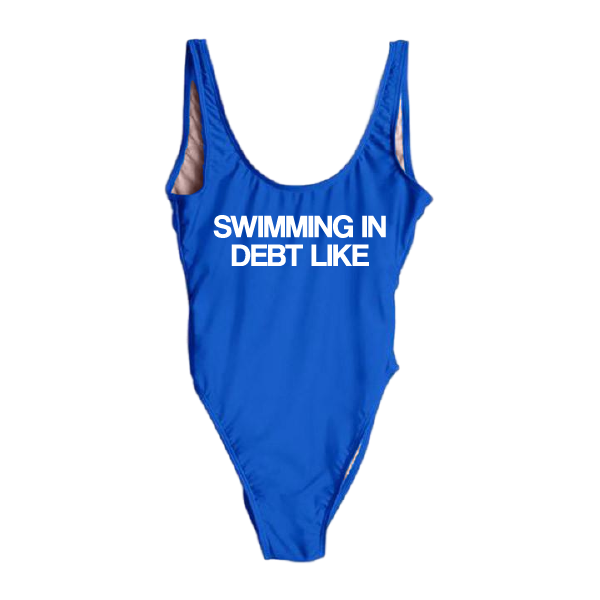 RAVESUITS Classic One Piece XS / Royal Swimming In Debt Like