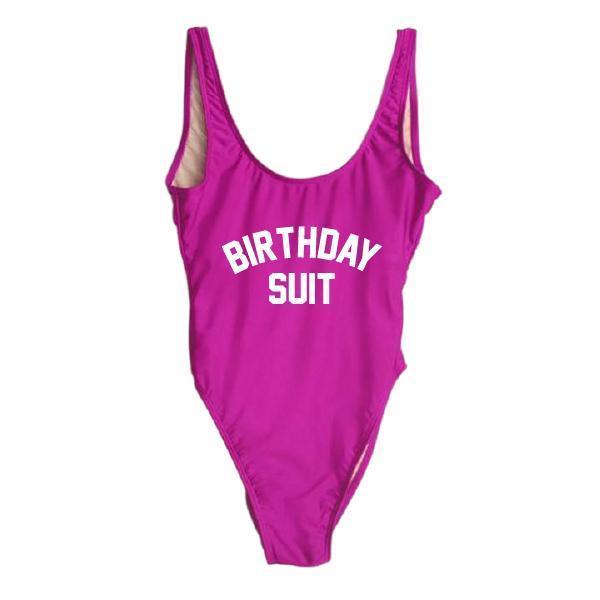 Ravesuits Birthday Suit One Piece Swimsuit S / Magenta Ravesuits Birthday Suit One Piece Swimsuit S / Magenta
