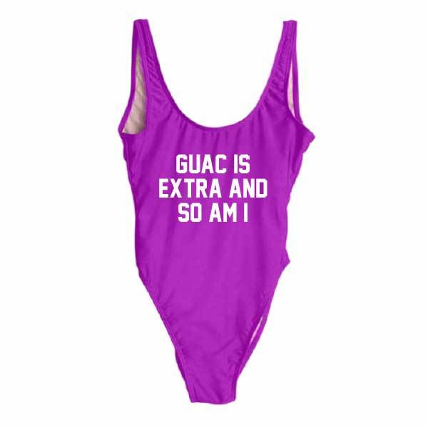 RAVESUITS Classic One Piece XS / Violet (Temporarily darker than pictured.) Guac Is Extra And So Am I One Piece
