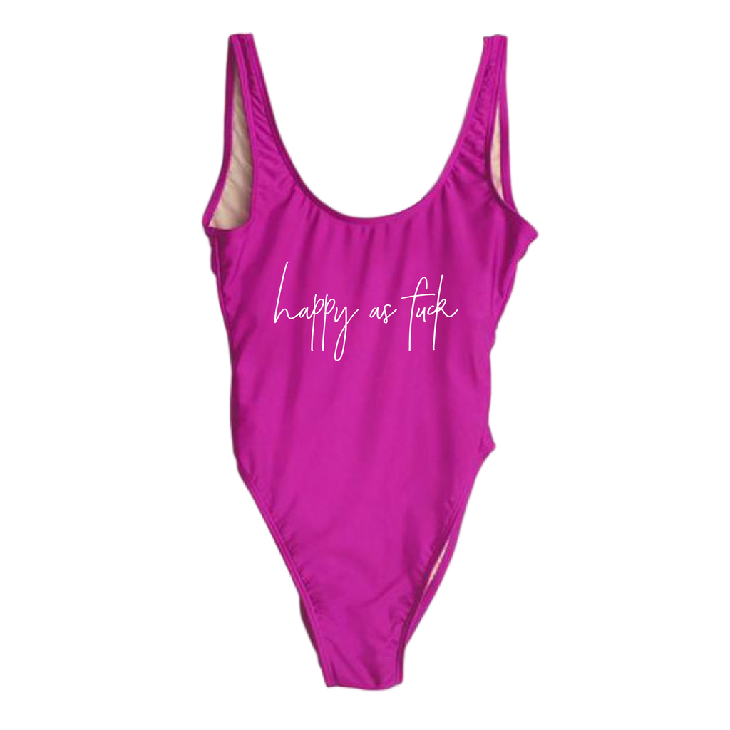 RAVESUITS Classic One Piece XS / Violet (Temporarily darker than pictured.) Happy As F*ck One Piece