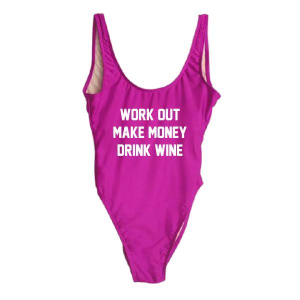 RAVESUITS Classic One Piece XS / Violet (Temporarily darker than pictured.) Work Out Make Money Drink Wine One Piece