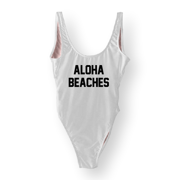 RAVESUITS Classic One Piece XS / White Aloha Beaches One Piece