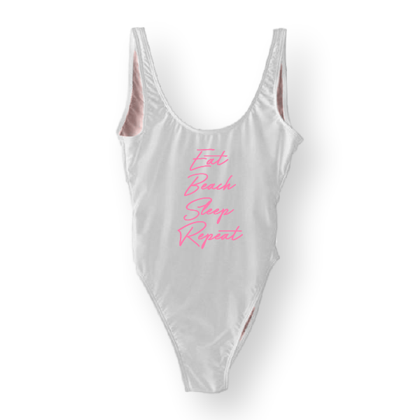 RAVESUITS Classic One Piece XS / White Eat Beach Sleep Repeat