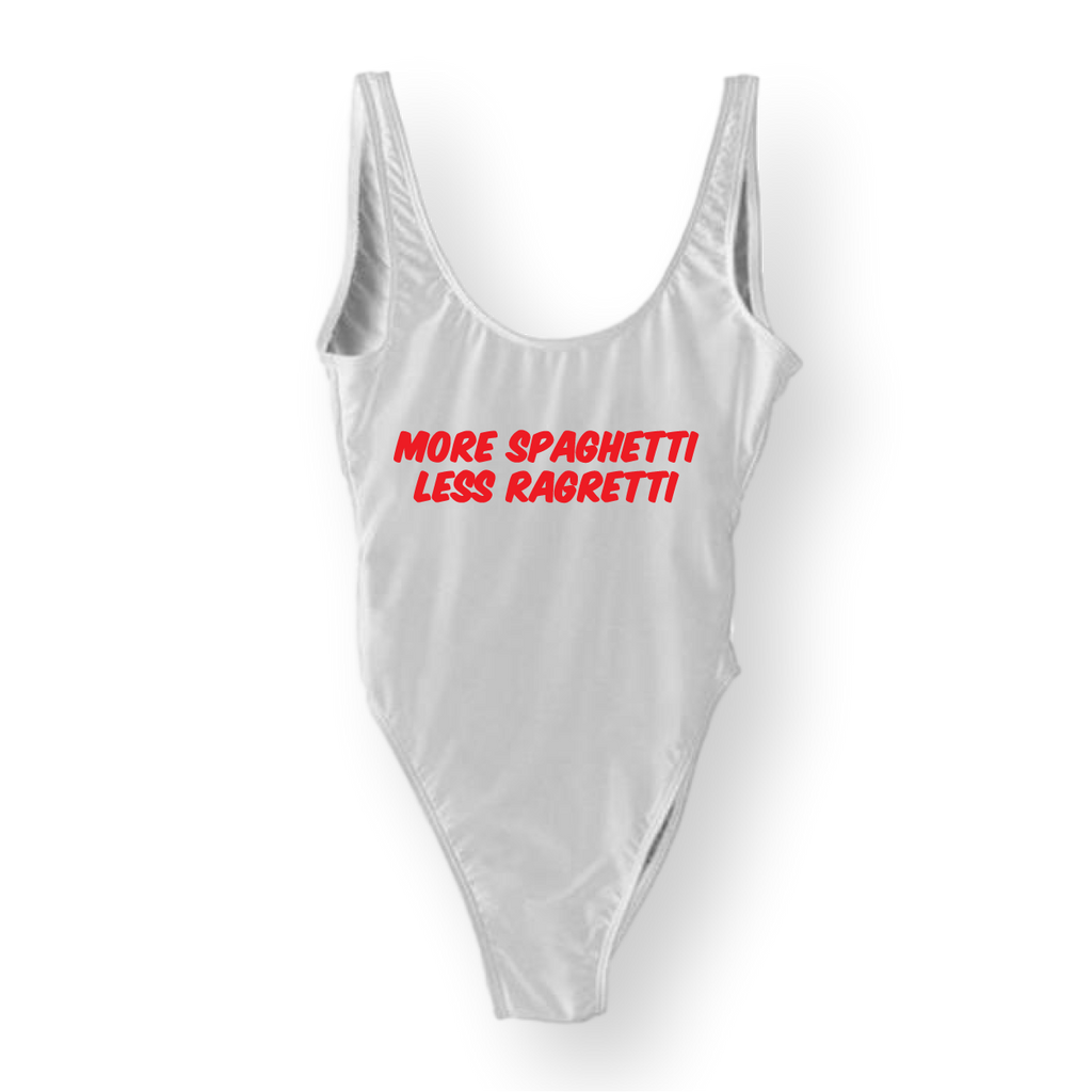 RAVESUITS Classic One Piece XS / White More Spaghetti Less Ragretti One Piece