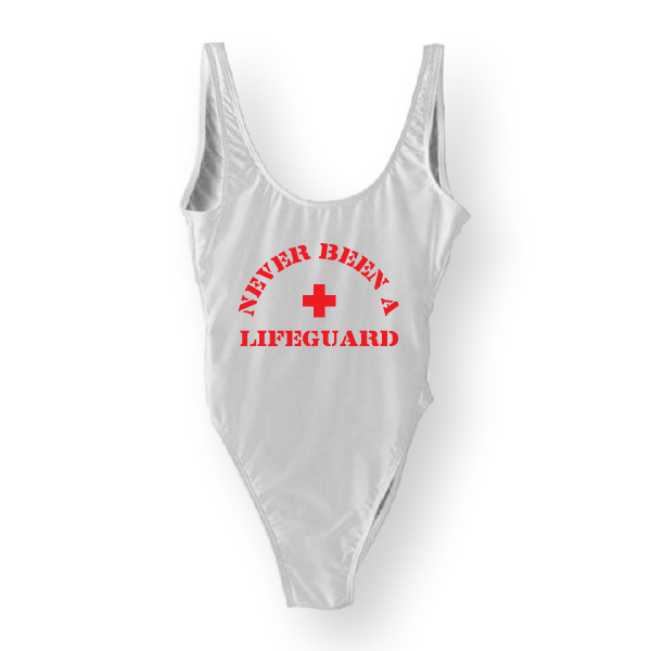 White lifeguard swimsuit hot sale