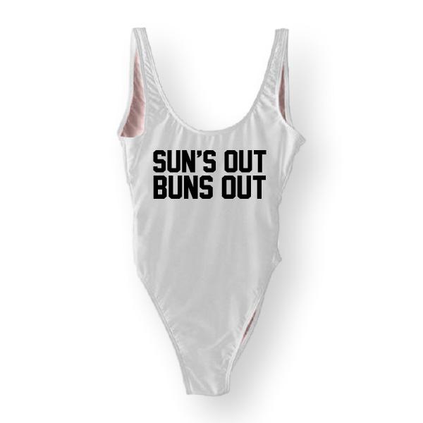RAVESUITS Classic One Piece XS / White Sun's Out Bun's Out One Piece