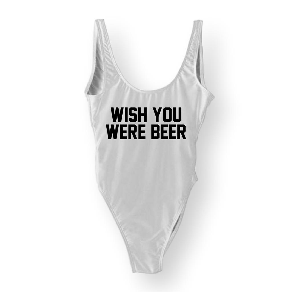 RAVESUITS Classic One Piece XS / White Wish You Were Beer One Piece