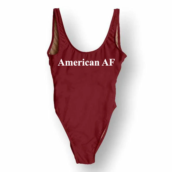 RAVESUITS Classic One Piece XS / Wine Red American AF One Piece [4TH OF JULY]