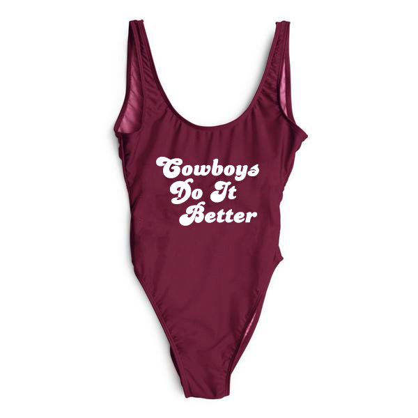 RAVESUITS Classic One Piece XS / Wine Red Cowboys Do It Better One Piece