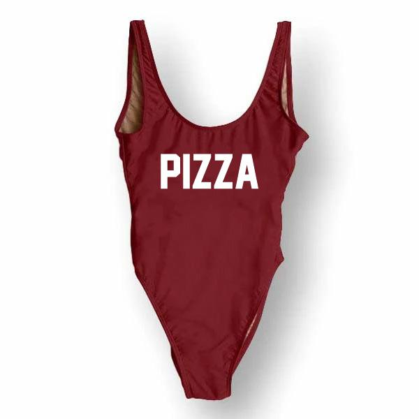 RAVESUITS Classic One Piece XS / Wine Red Pizza One Piece