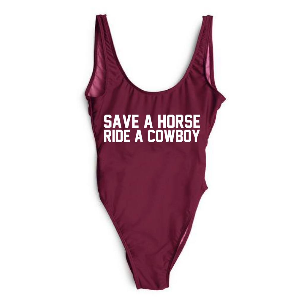 RAVESUITS XS / Wine Red Save a Horse One Piece