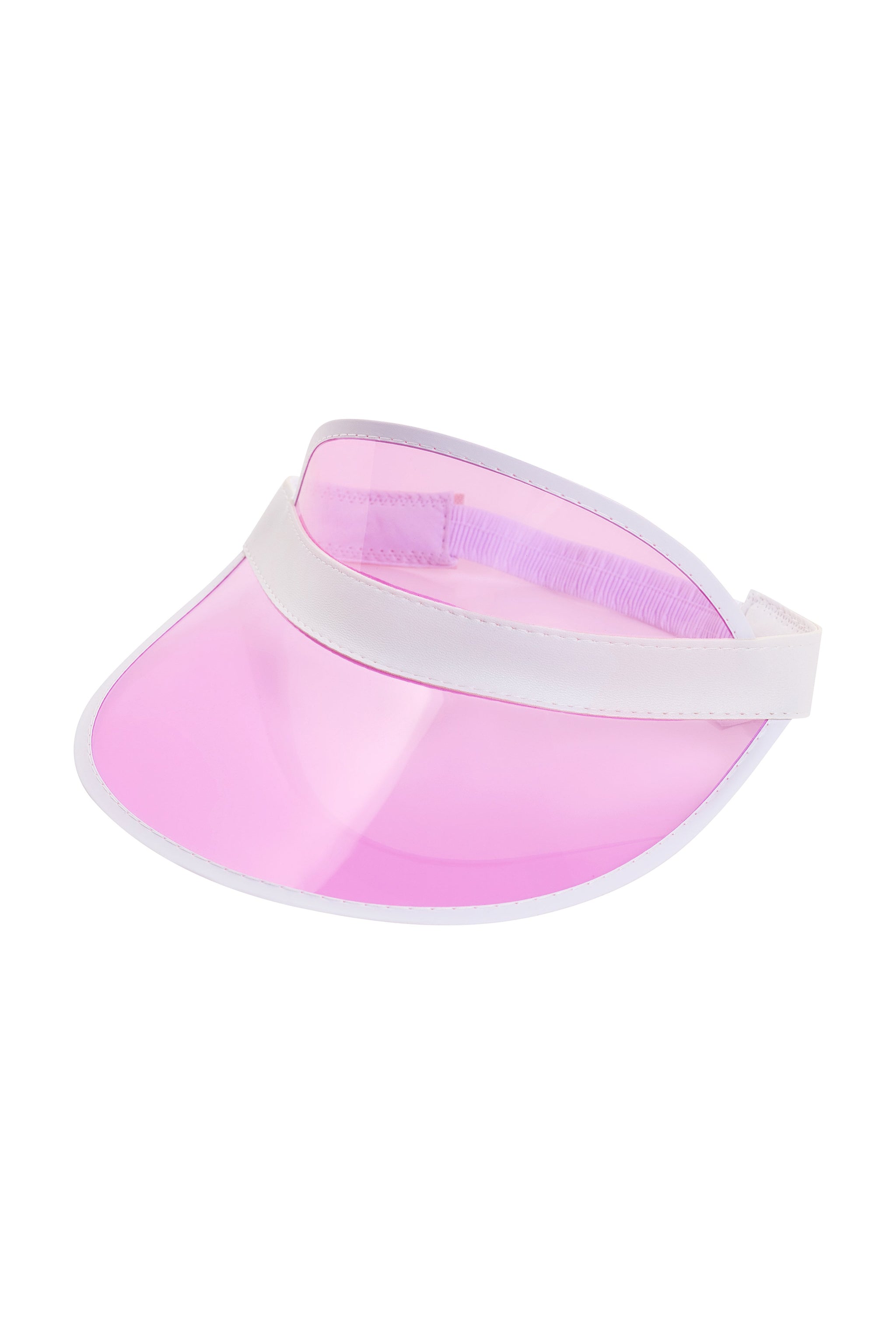 Pink metallic sun visor hat festival rave beach summer river sport events uv nwt Girls Wide Brim Sun Hat - Pink main image 4