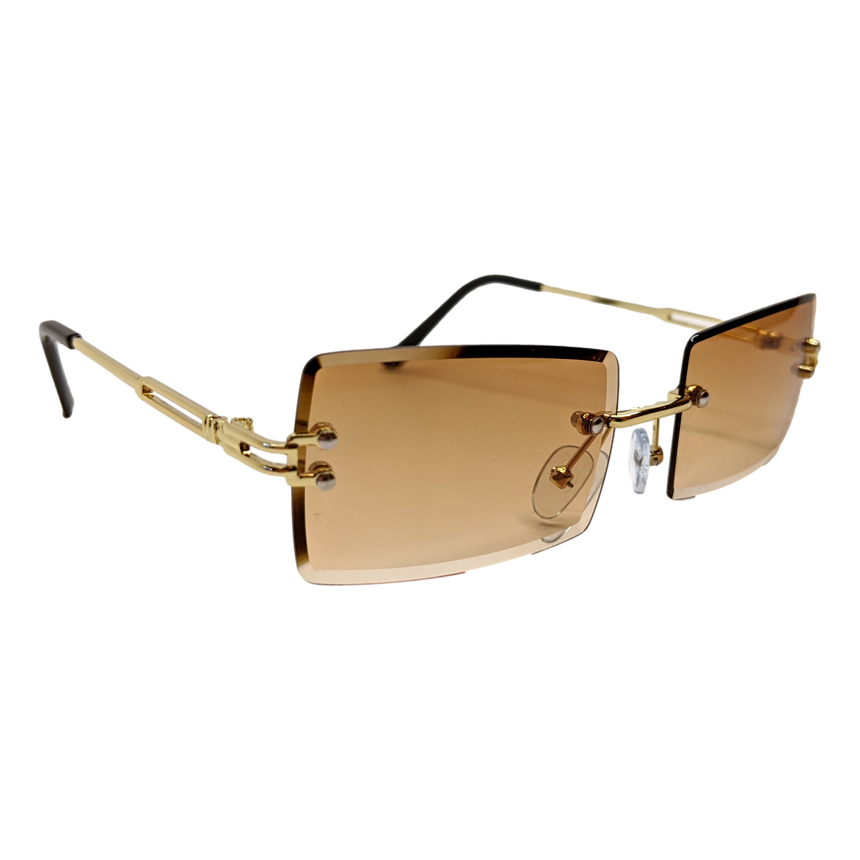 Men Rimless Square Sunglasses