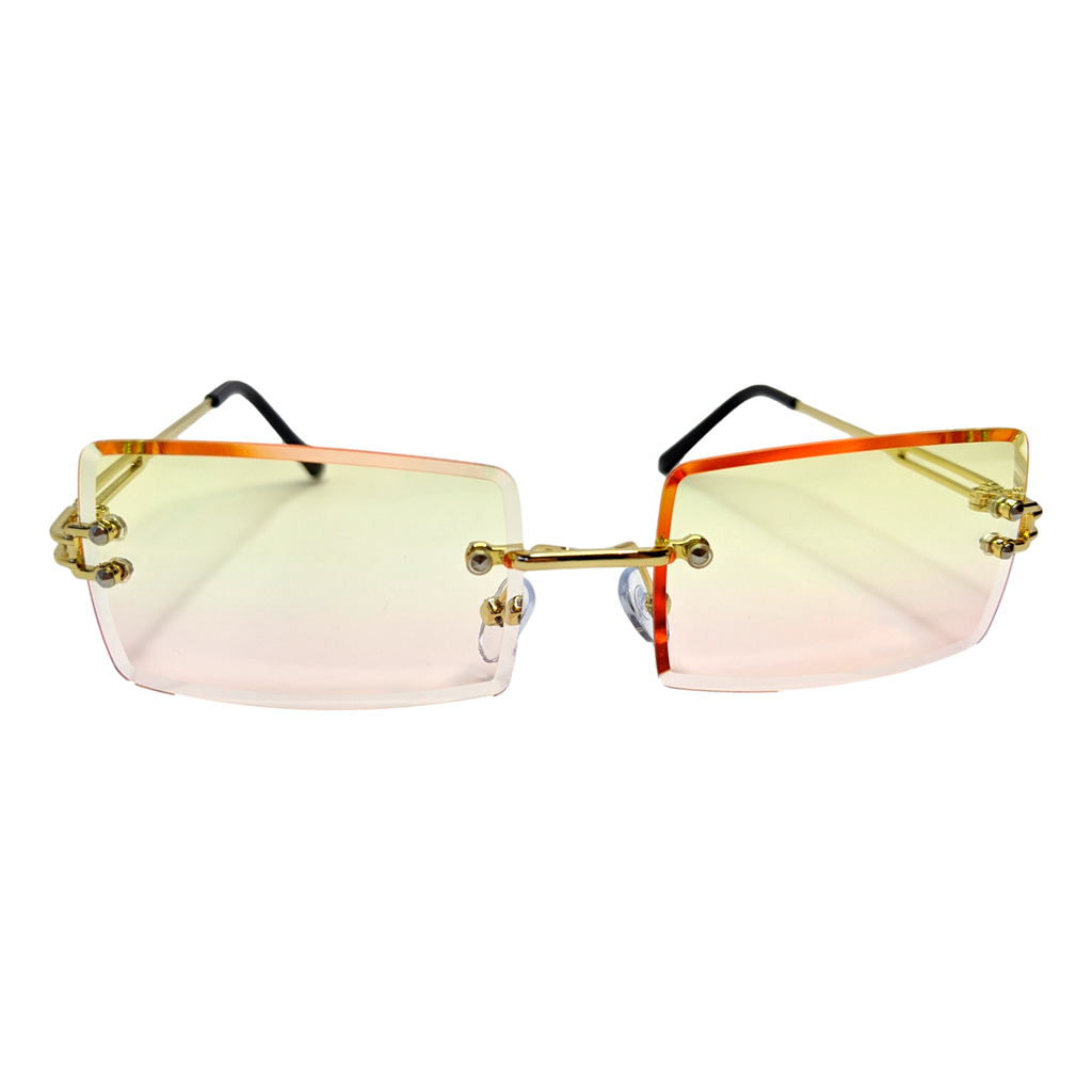 RAVESUITS Sunglasses Rimless Rectangle Sunglasses