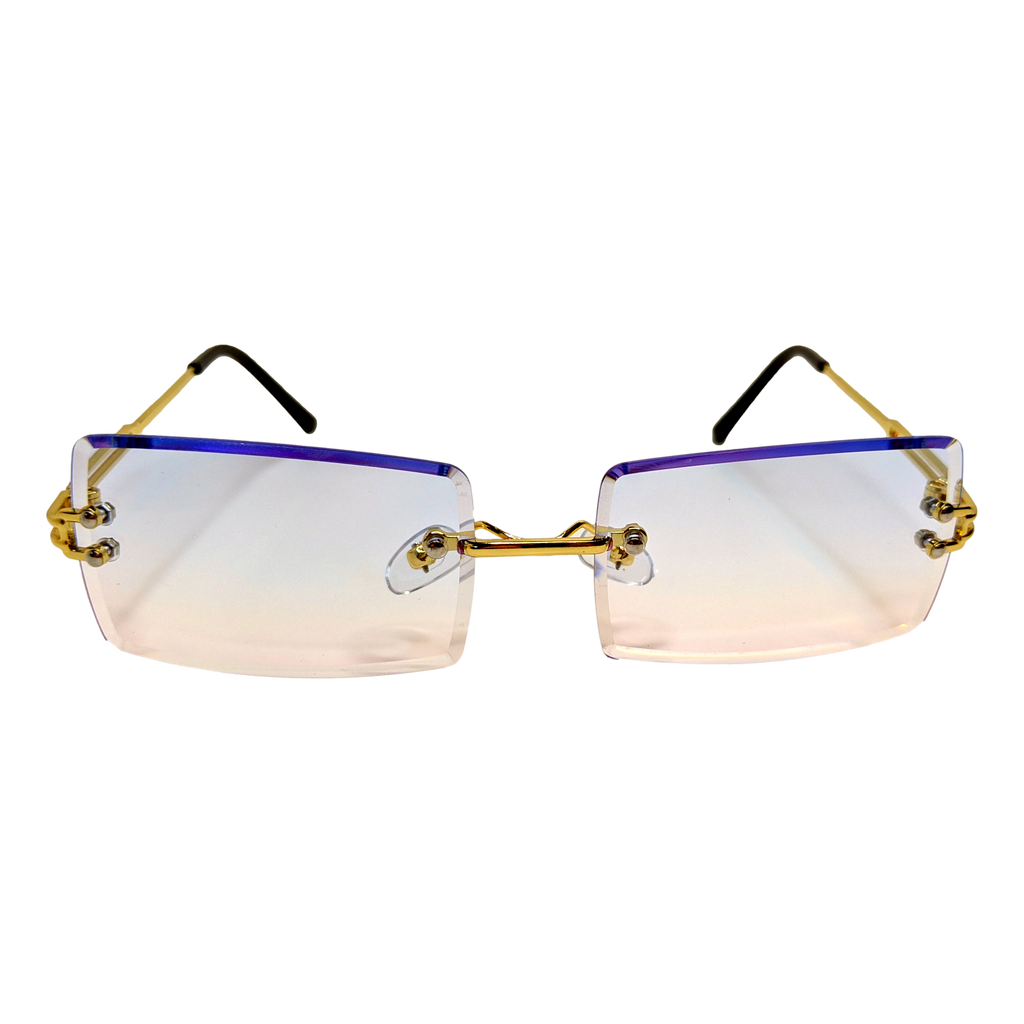RAVESUITS Sunglasses Rimless Rectangle Sunglasses