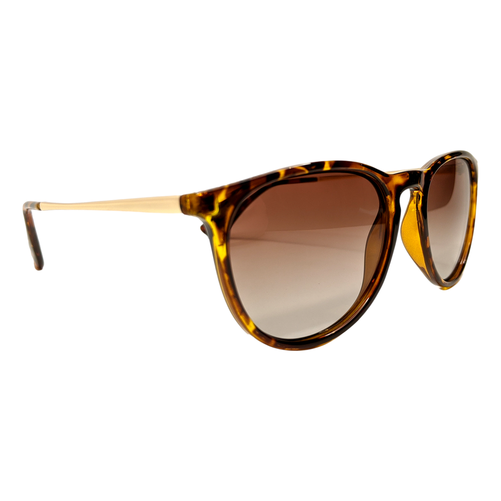 RAVESUITS Tortoise Retro Round Sunglasses